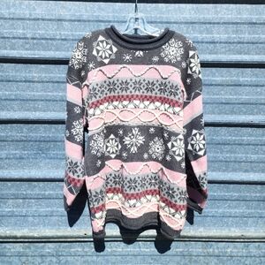 VINTAGE 80's Maggie Lawrence Snowflake Knit Sweater